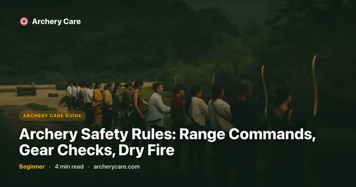 Archery Safety Rules: Range Commands, Gear Checks, Dry Fire