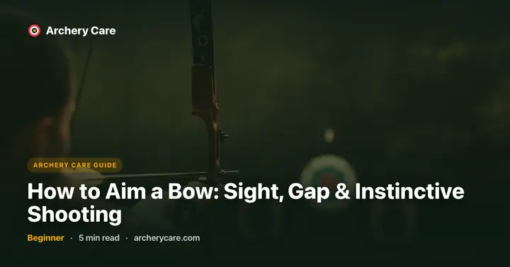 How to Aim a Bow: Sight, Gap & Instinctive Shooting
