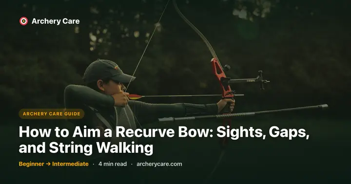 How to Aim a Recurve Bow: Sights, Gaps, and String Walking