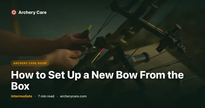 How to Set Up a New Bow From the Box